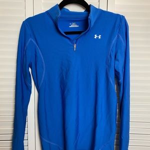 Under Armour Cold Gear - Blue Longsleeve 3/4 zip - Size M